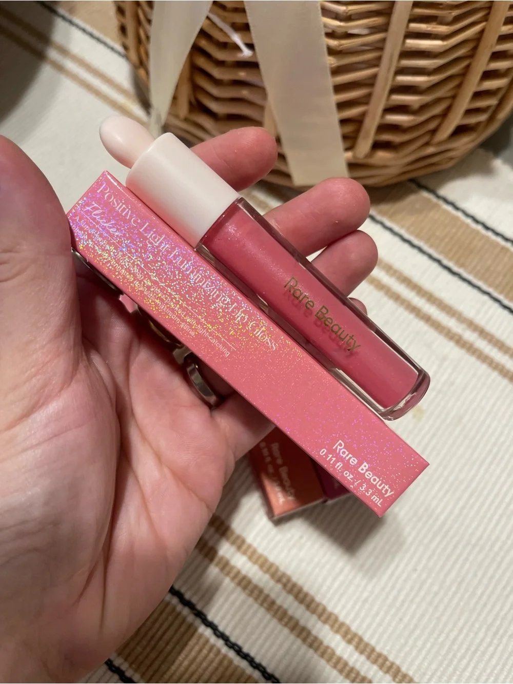 Rare Beauty Pink Lip Gloss - Shimmering Rose